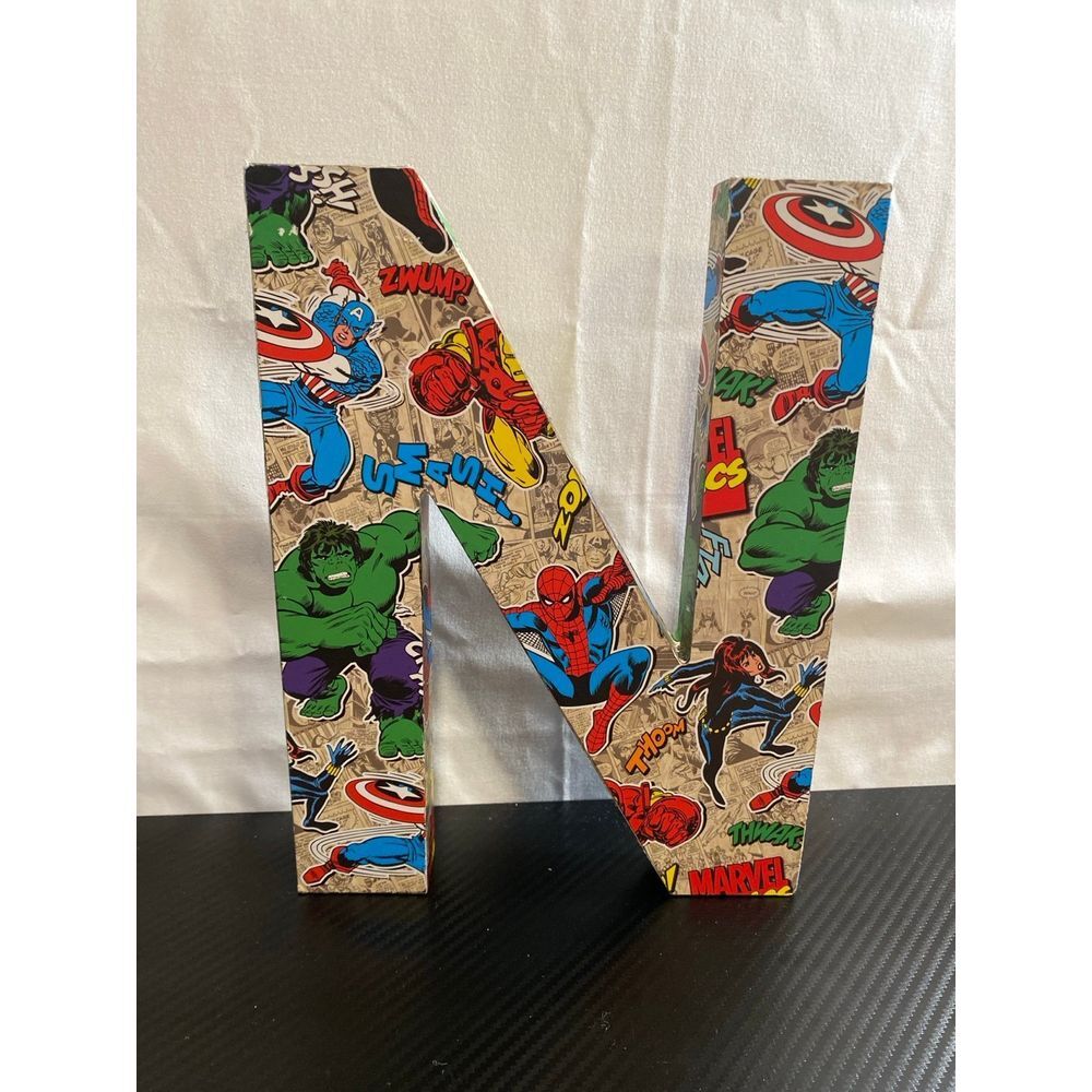 8x10 Wood Stand up or Hanging letter N‎ Marvel